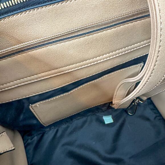 Melie Bianco White Tan & Black Vegan Leather Crossbody Bag - Picture 4 of 6